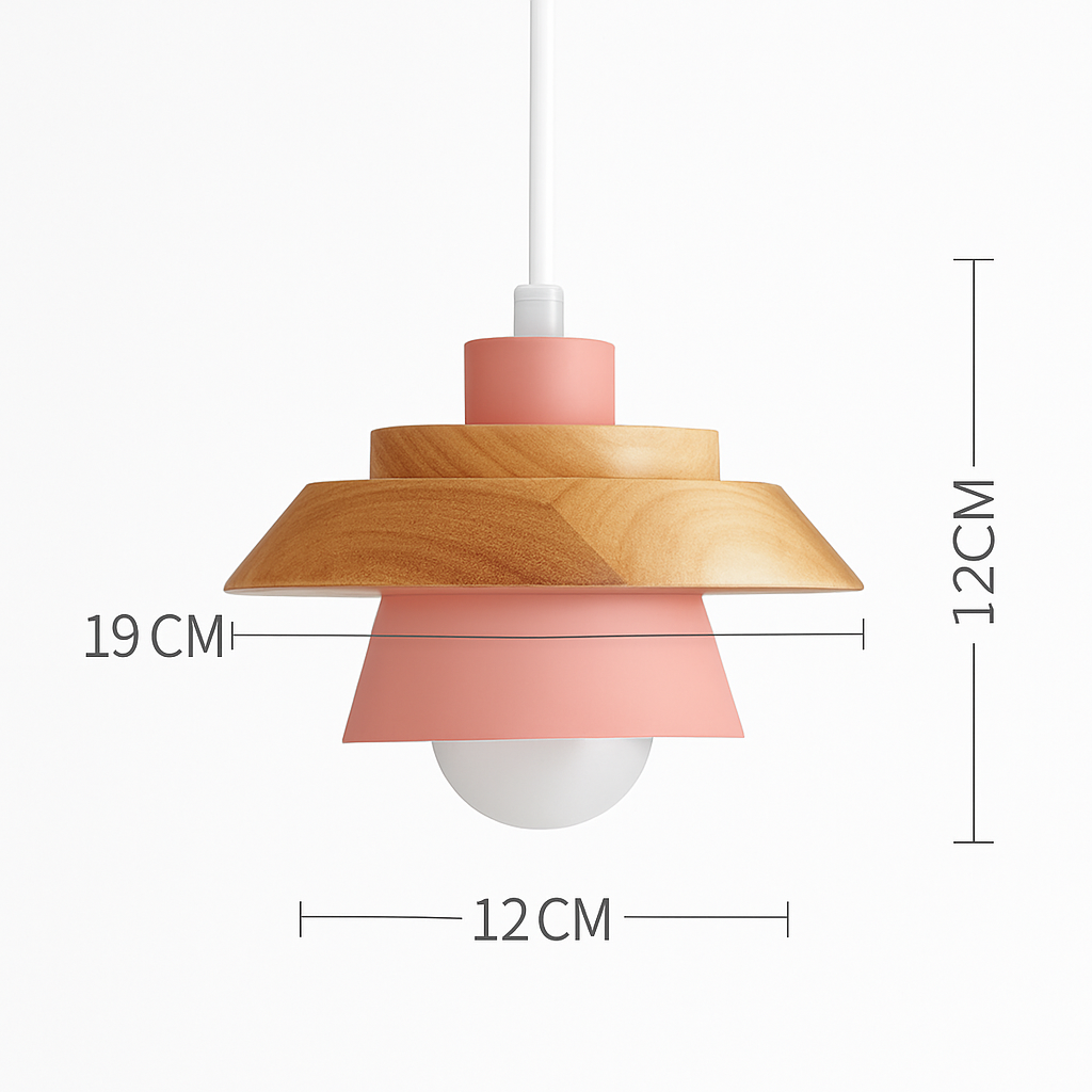 Suspension | Métal Coloré, Bois Clair, Formes Variées 9