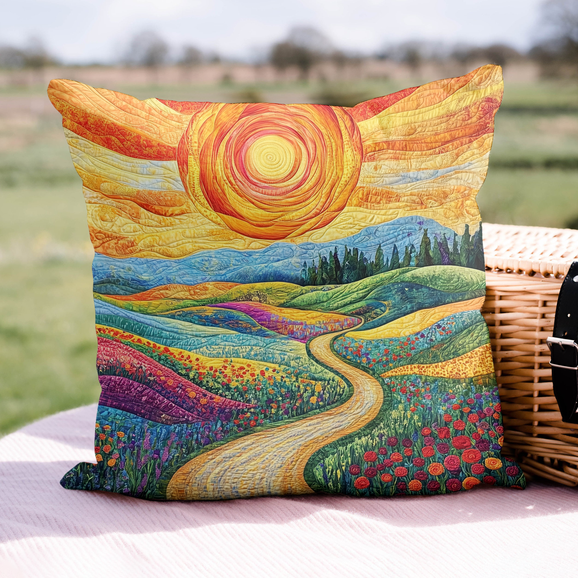 Taie d'oreiller | Motif floral matelassé, Fermeture enveloppe 0