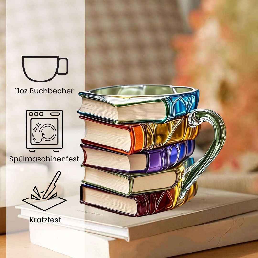 Tasse à Café 3D Artisanale - Design Unique Inspiré des Livres, Élégante et Pratique 4