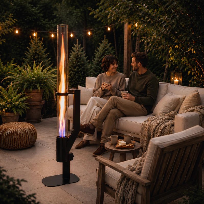 Torche à granulés | Flamme verticale, design mince 6