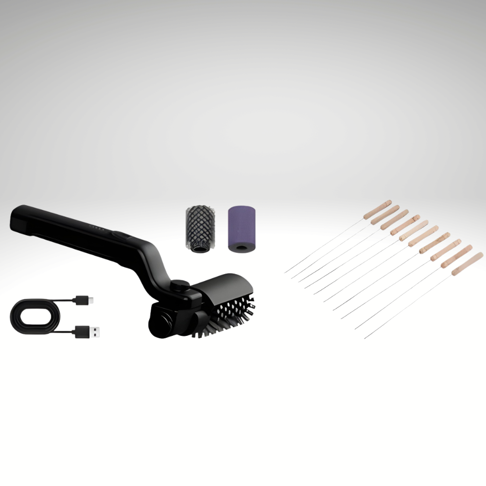 Brosse de nettoyage pour barbecue électrique | Sans fil avec rouleau rotatif