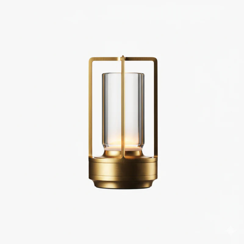 LumiCrysta – Lampe de table LED dimmable cristal poli, blanc, salon