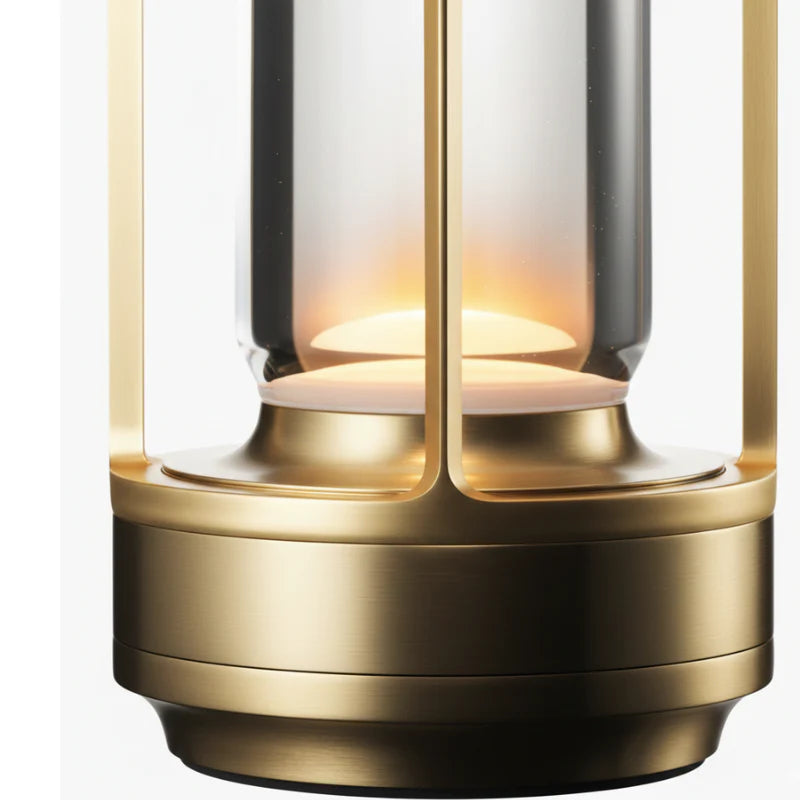 LumiCrysta – Lampe de table LED dimmable cristal poli, blanc, salon