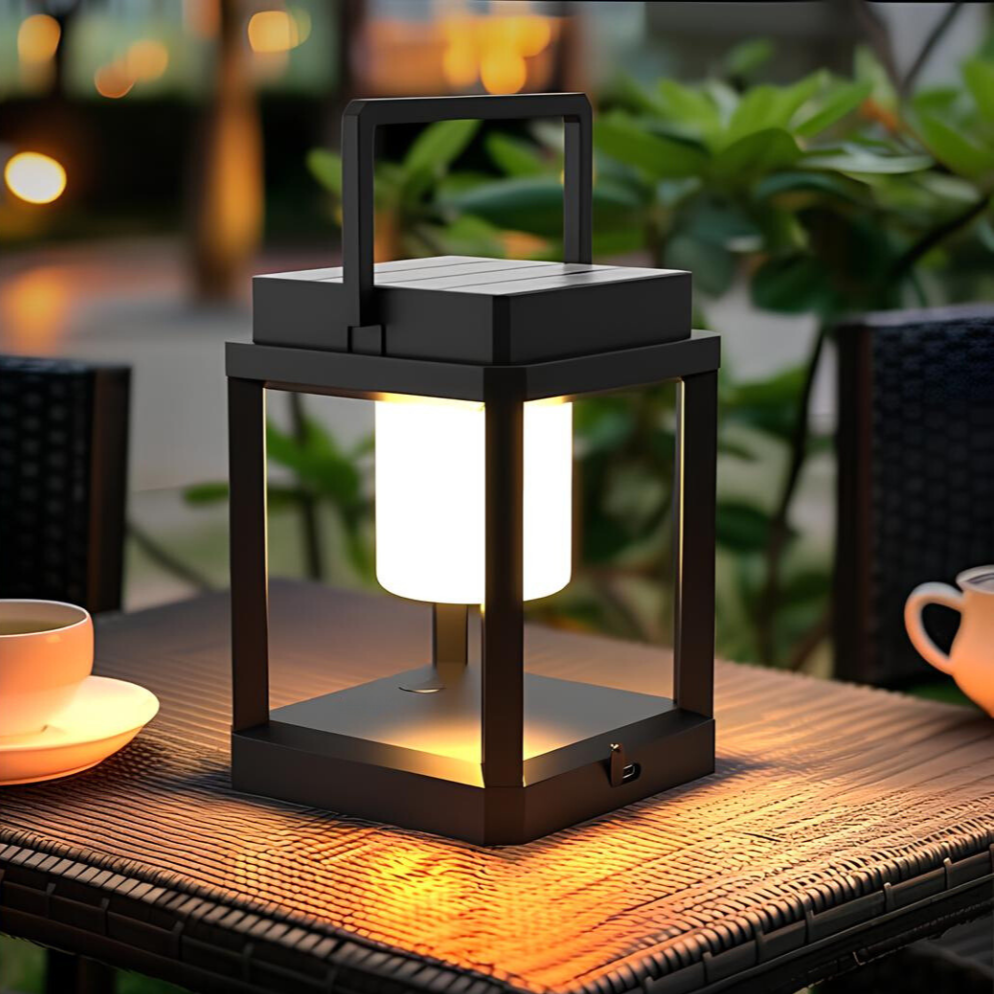 Lampe extérieure LED solaire blanc chaud jardin terrasse étanche design moderne