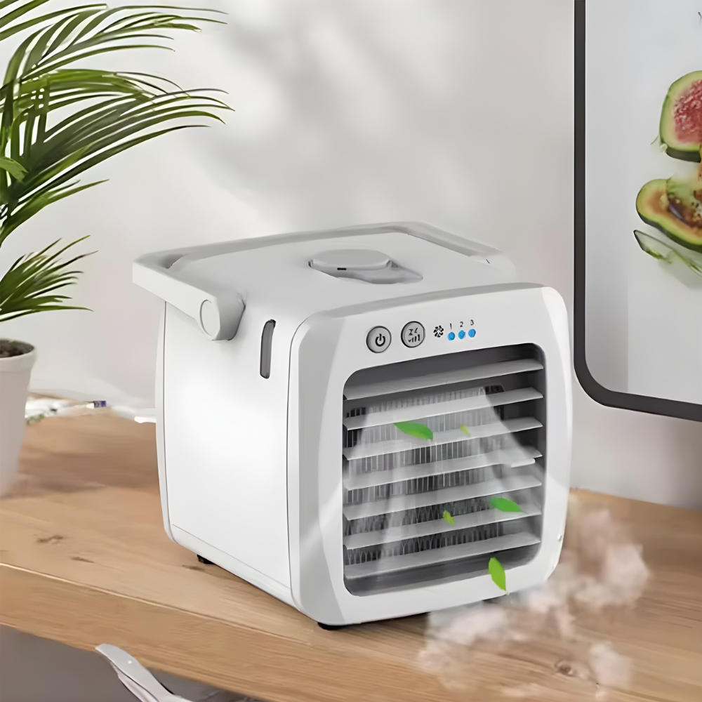 Climatiseur Portable | Mini Climatiseur USB 4-en-1, Ventilateur de Bureau et Humidificateur