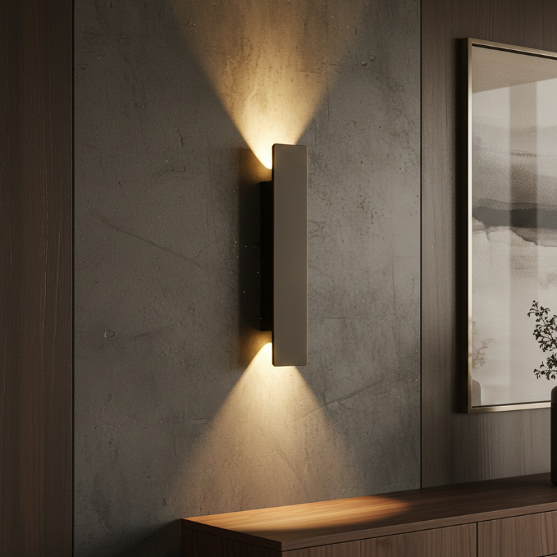 Applique murale LED aluminium étanche IP65 éclairage up down design moderne façade terrasse entrée