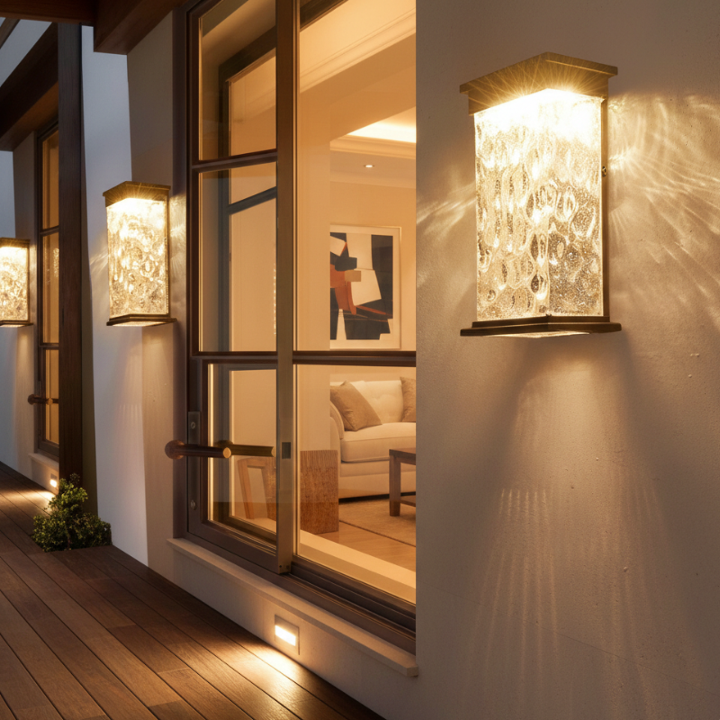 Applique murale LED extérieur aluminium IP65 design rectangulaire moderne éclairage façade terrasse jardin