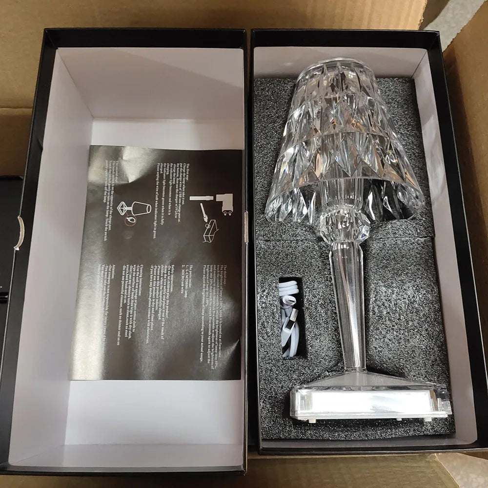 CrystalAura – Lampe de table LED