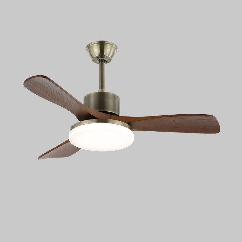 Ventilateur Plafond | Design Minimaliste, Bois et Métal Argenté 0