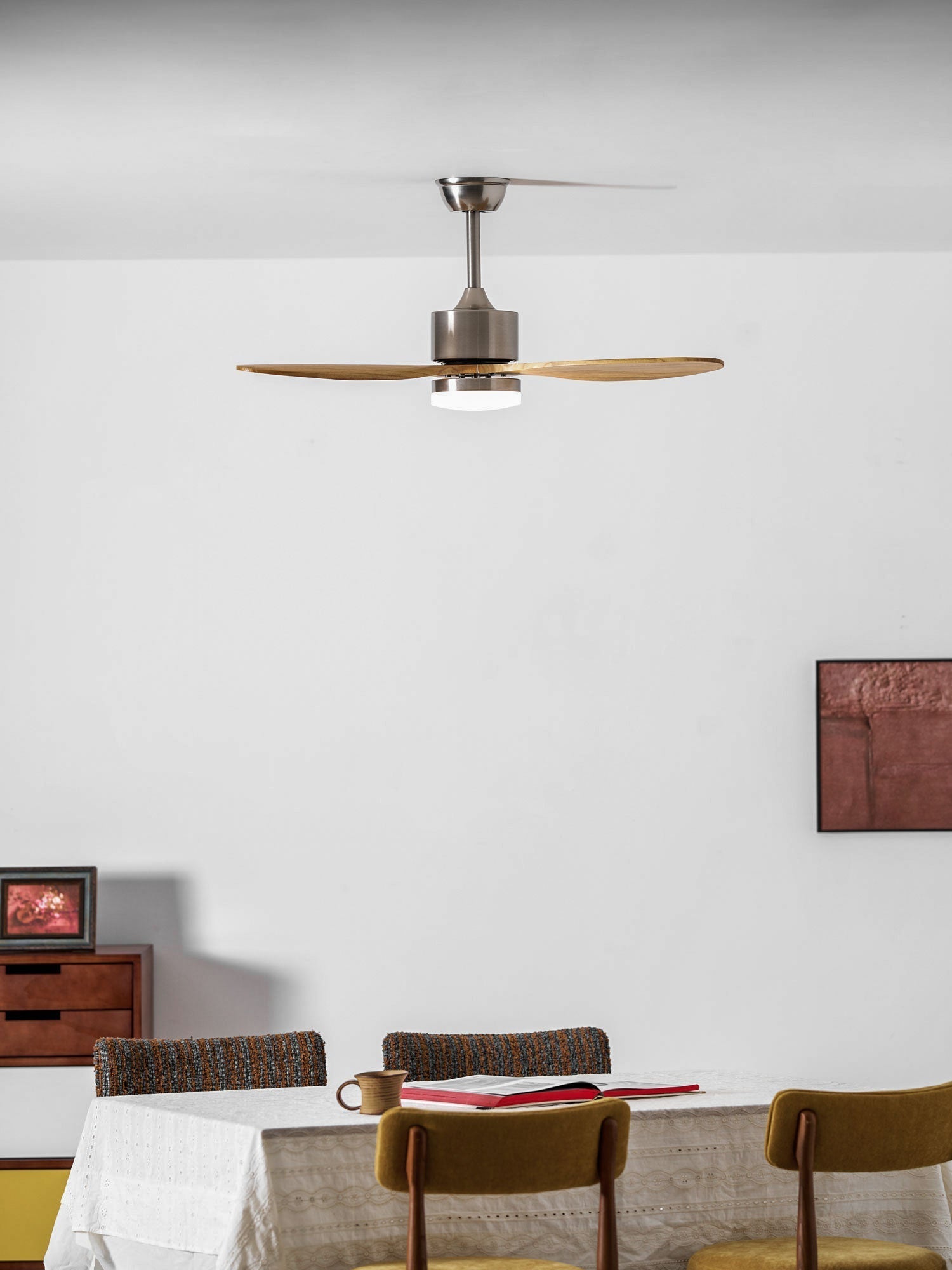 Ventilateur Plafond | Pales En Bois, Lumière LED Intégrée 4