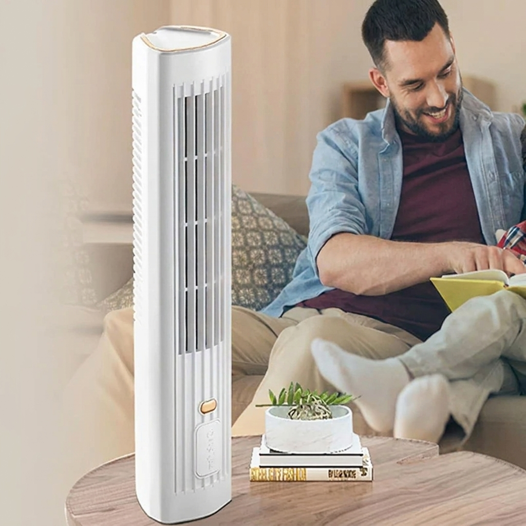 Ventilateur colonne USB rechargeable – Mini climatiseur portable silencieux