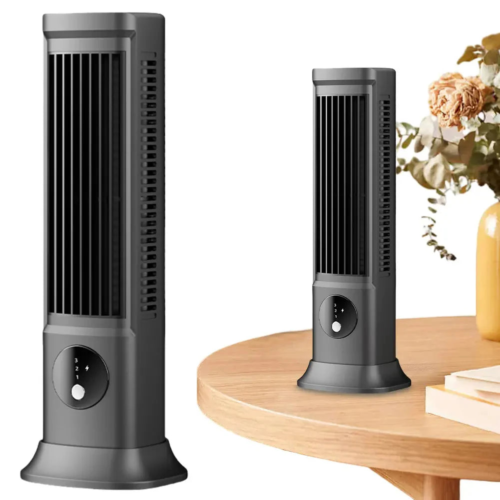 Ventilateur colonne USB rechargeable – Ventilateur silencieux compact pour bureau