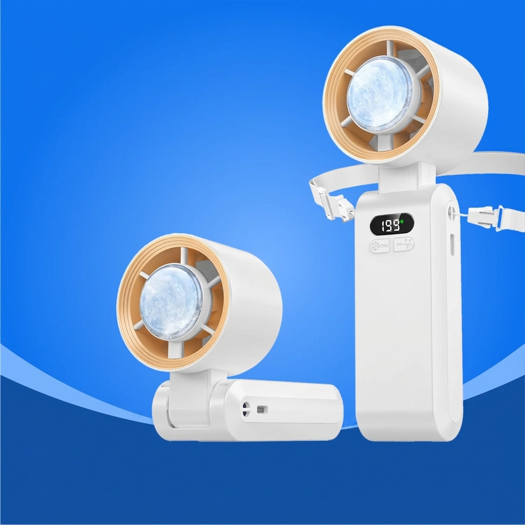 Ventilateur de poche Mobebo 5500 mAh – Ventilateur USB rechargeable silencieux – Voyage