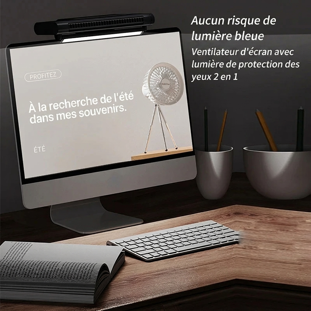 Ventilateur sans pales USB – Climatiseur de bureau silencieux pour écran et bureau
