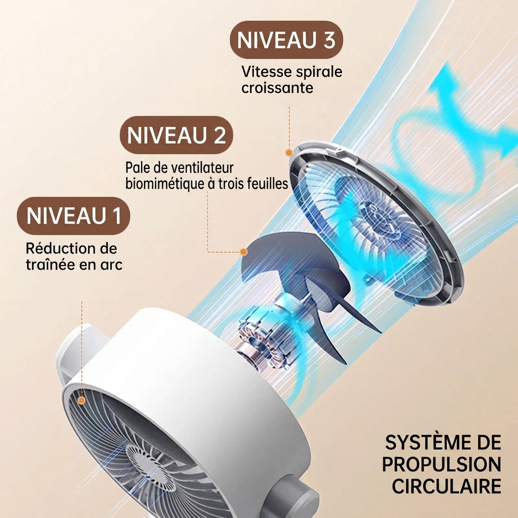 Ventilateur silencieux sur pied 36dB – Oscillation télécommande – Bureau et chambre