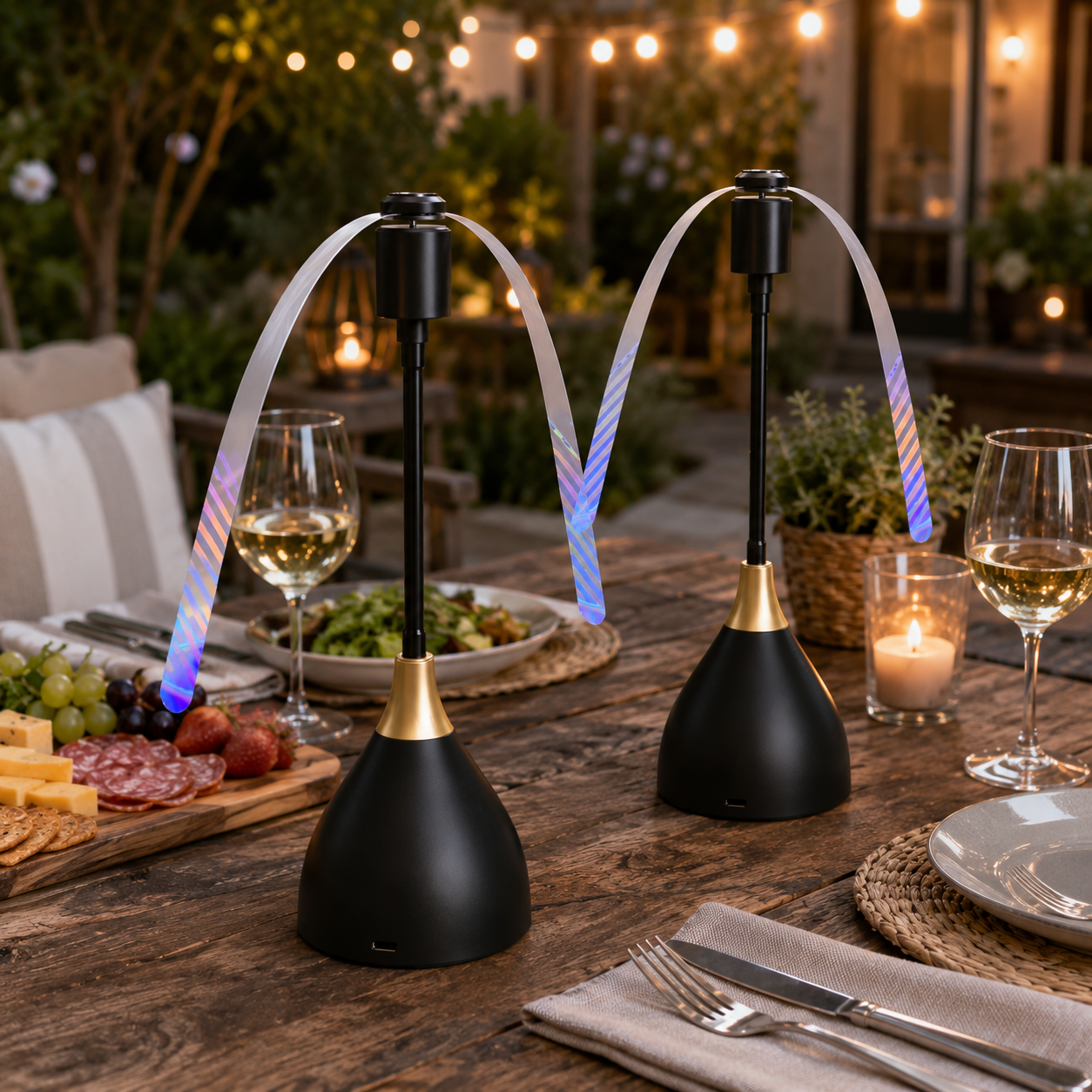 Ventilateur Anti-Mouches de Table Plastique Noir Ø25 cm – USB ou Piles, Portable, Lames Flexibles