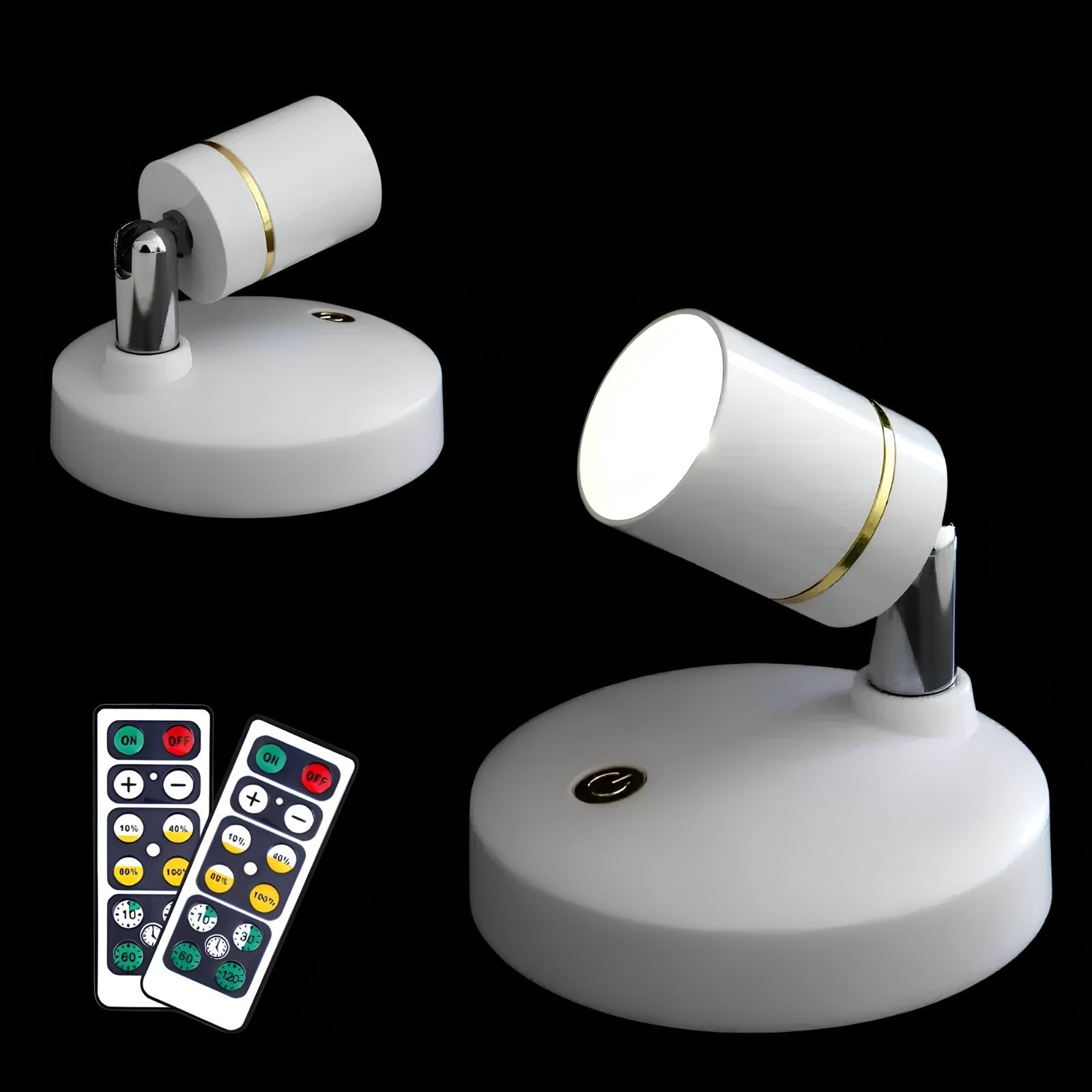 Applique Murale EasyStick LED Adhésive Noire pour Salon