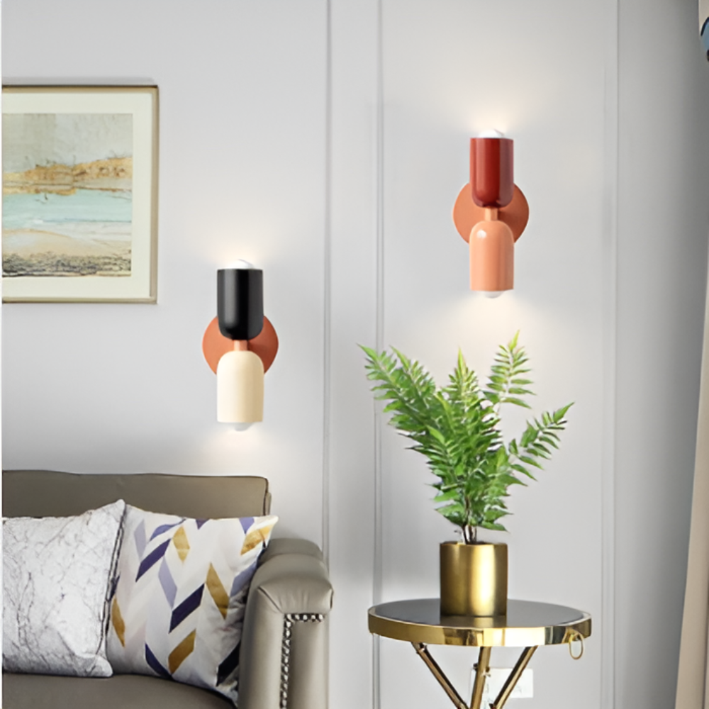 Applique murale LED design scandinave, double éclairage pour intérieur moderne
