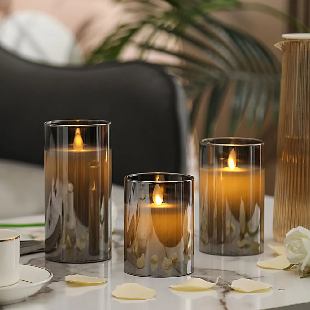 Bougies LED modernes avec télécommande