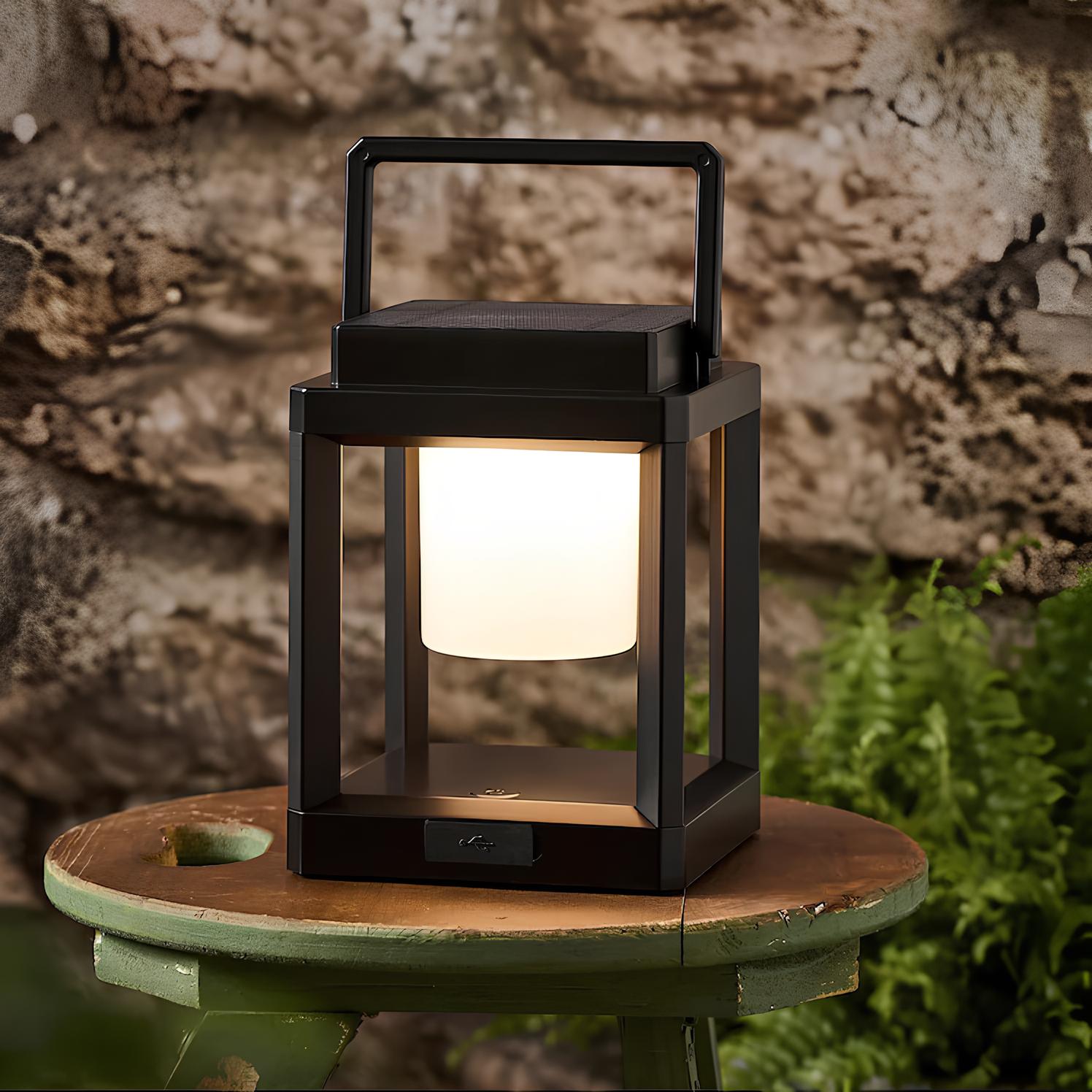 Lampe extérieure LED solaire blanc chaud jardin terrasse étanche design moderne