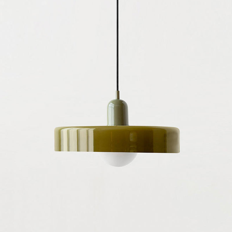 LuminoBau – Suspension Bauhaus en Verre Coloré, Design Moderne, Intérieur