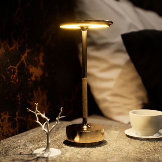 Glimmera – Lampe de Table Sans Fil Rechargeable à Luminosité Réglable