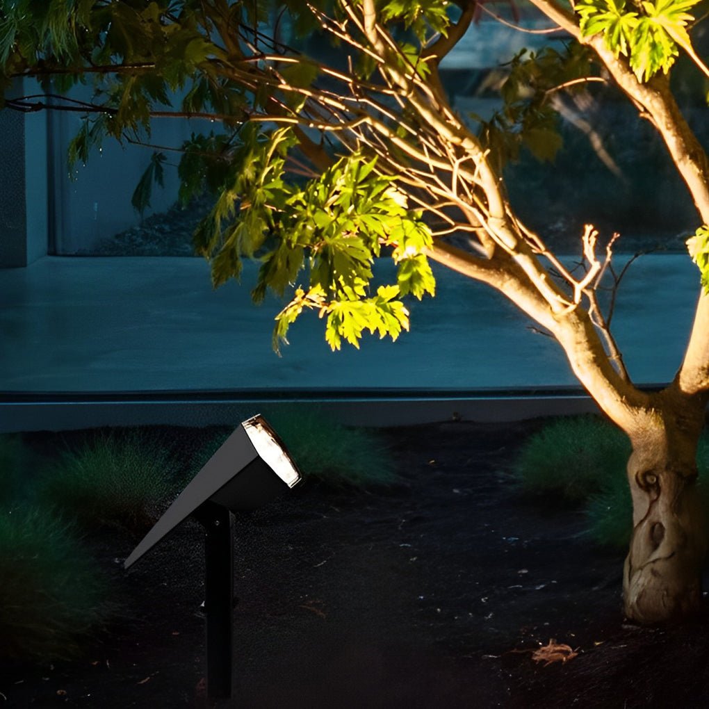 Spot solaire jardin LED blanc chaud extérieur IP65 étanche design moderne réglable décoratif
