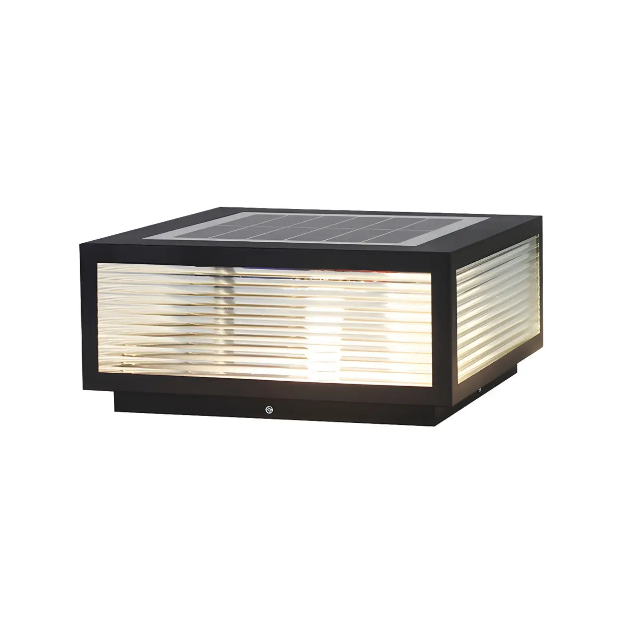 Lampe solaire extérieure rectangulaire moderne lumière blanche chaude résistante pour jardin terrasse façade