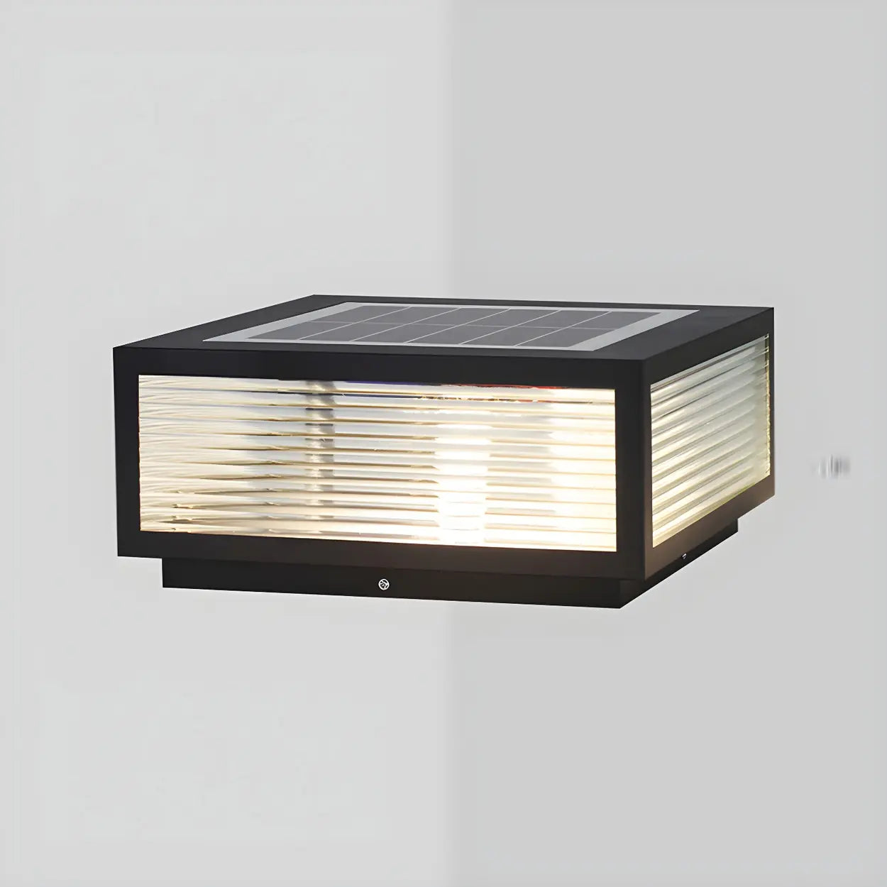 Lampe solaire extérieure rectangulaire moderne lumière blanche chaude résistante pour jardin terrasse façade