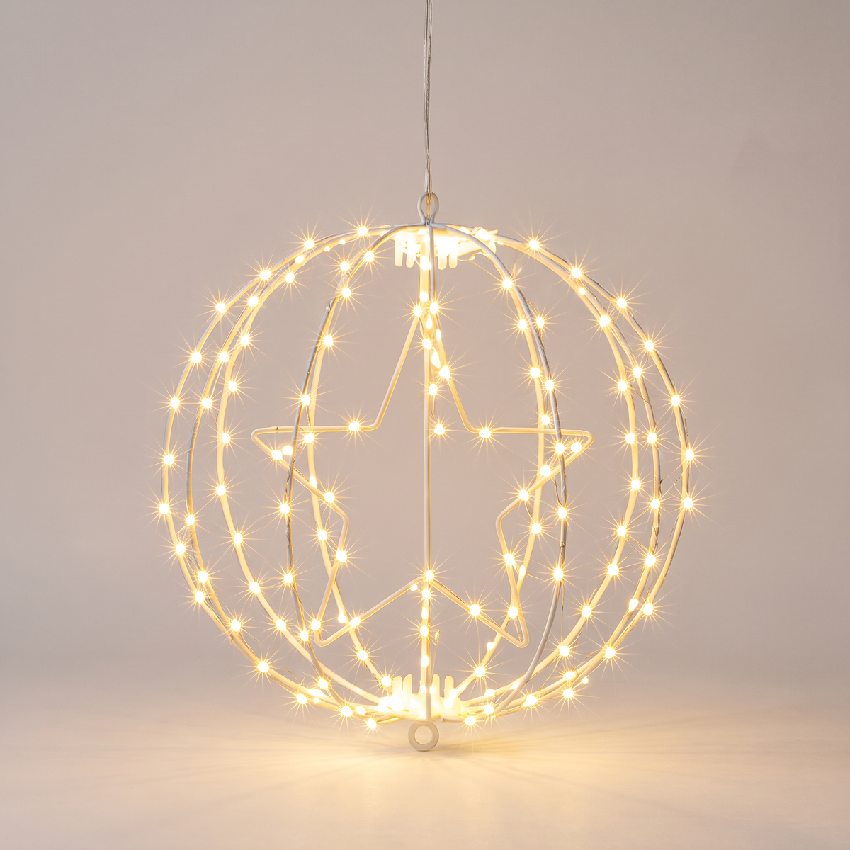 Boule lumineuse LED étoile 30 cm, 200 LED, éclairage de Noël extérieur avec minuterie