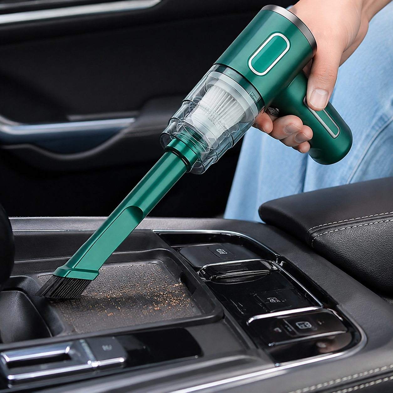 Aspirateur à Main Sans Fil ABS Noir 15 cm – Aspiration Puissante, Recharge USB, Multiusage