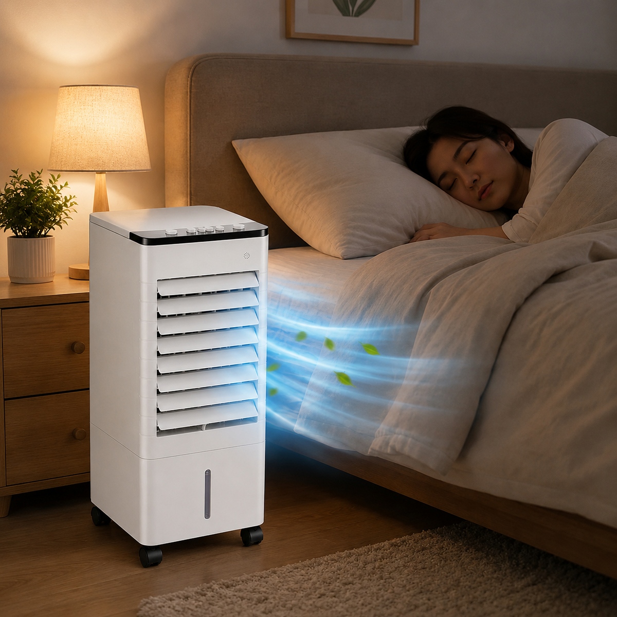 Refroidisseur d'air mobile 3 en 1 avec humidification et purification