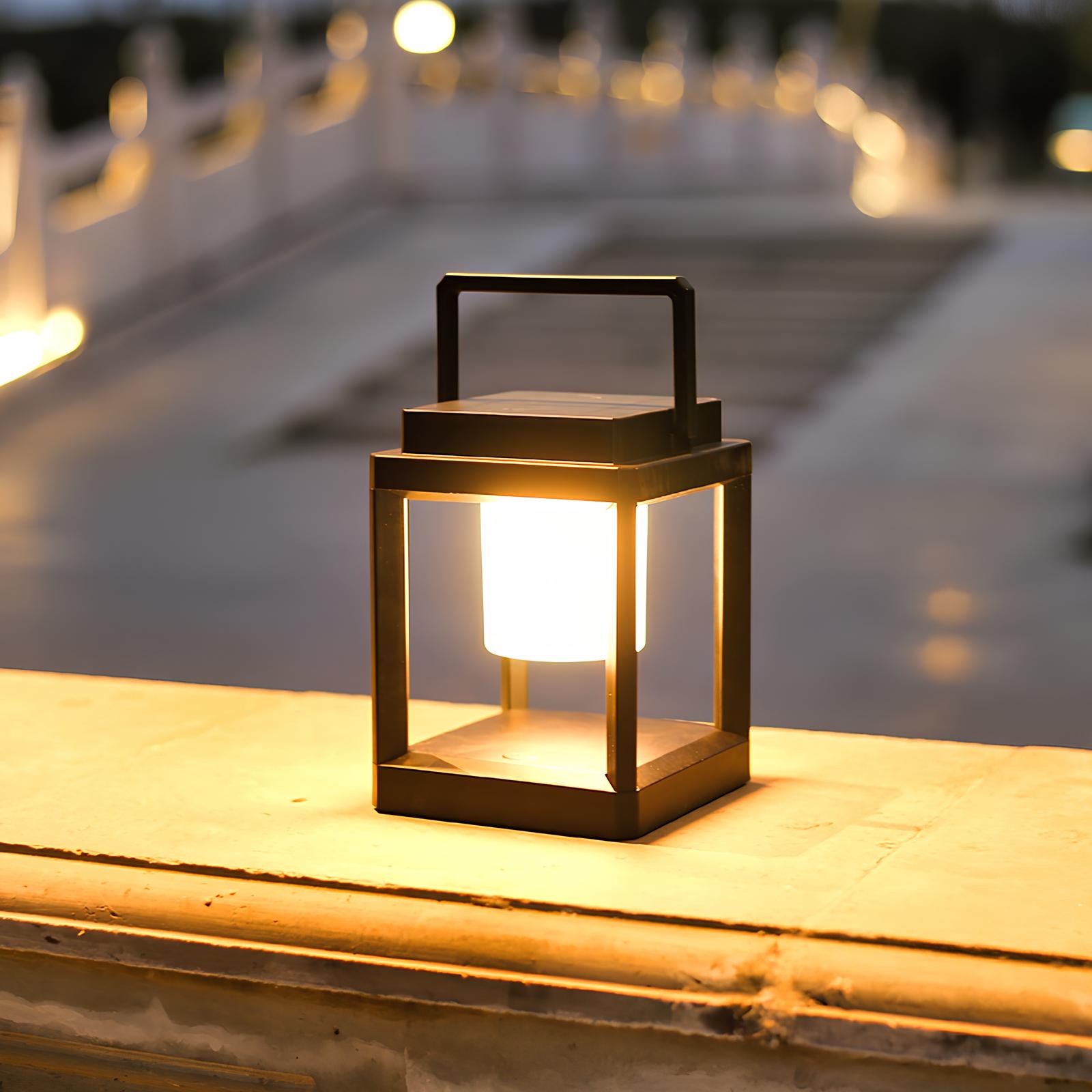 Lampe extérieure LED solaire blanc chaud jardin terrasse étanche design moderne