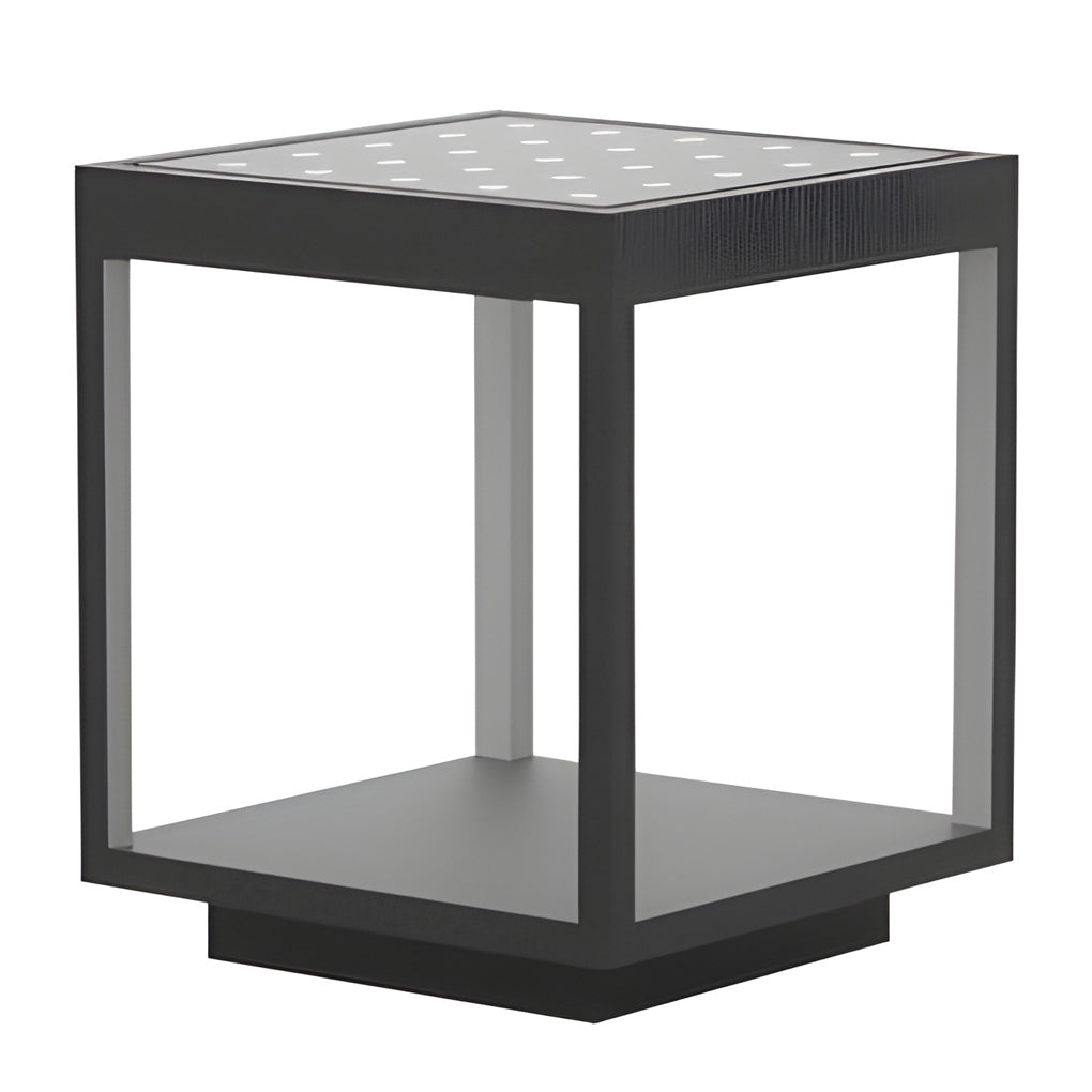 Lampe extérieure LED blanc chaud extérieur IP65 aluminium pilier carré moderne jardin terrasse façade