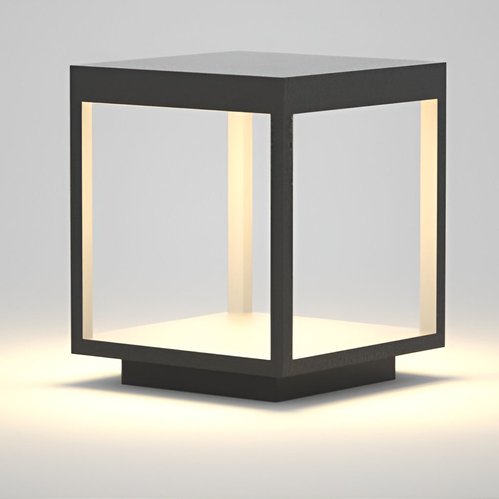 Lampe extérieure LED blanc chaud extérieur IP65 aluminium pilier carré moderne jardin terrasse façade