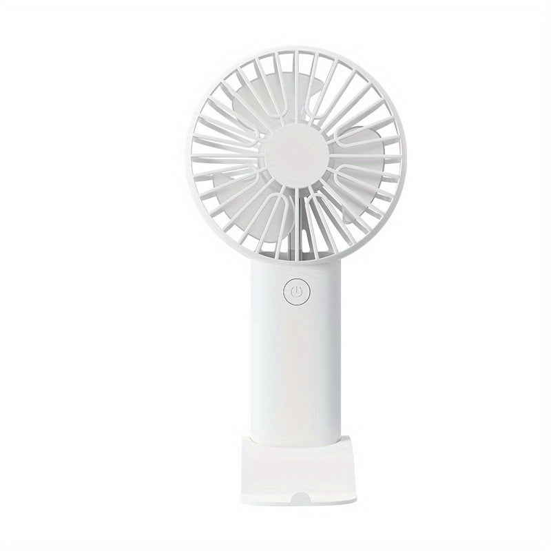 Mini Ventilateur de Bureau ABS Noir Ø10 cm – Recharge USB, Support Téléphone, Format Portable