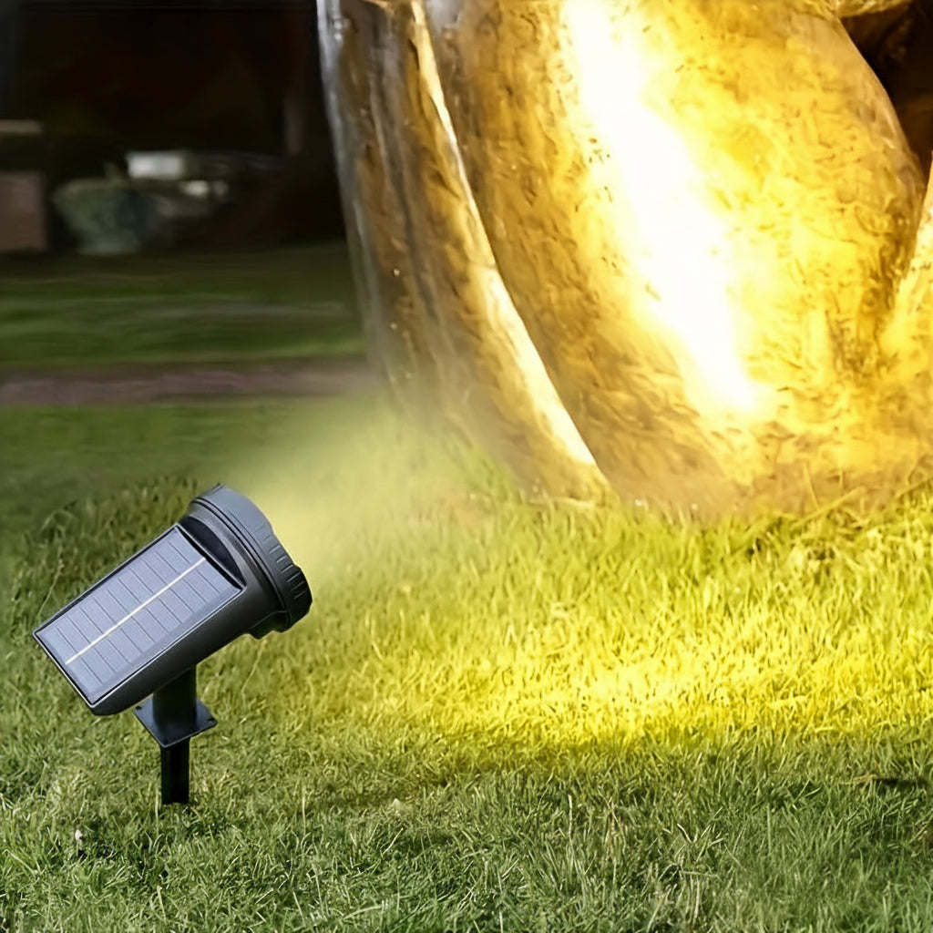 Projecteur Solaire Extérieur Plastique Noir Ø55 cm – 3 Modes, IP55, Éclairage Jardin