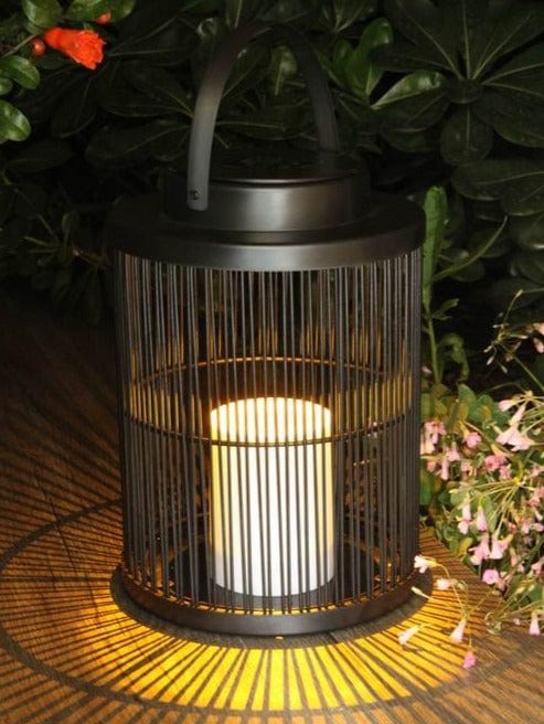 Lampe extérieure solaire LED décorative jardin terrasse lumière chaude autonome design boho