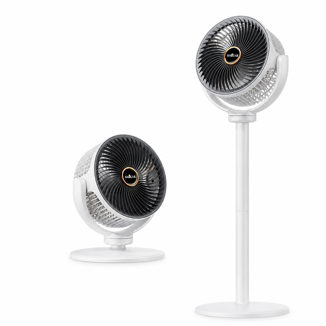 Ventilateur de Sol Pliable Plastique Noir 98 cm – Rétractable, Rotation à 360°, Recharge USB