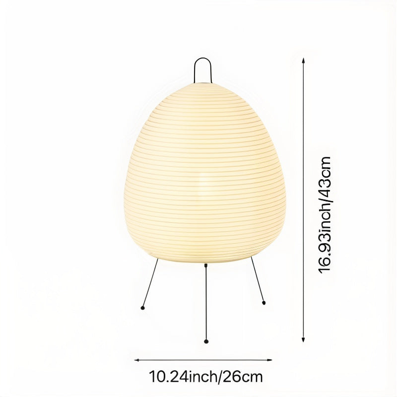 ZenLicht – Lampe de table japonaise en papier de riz
