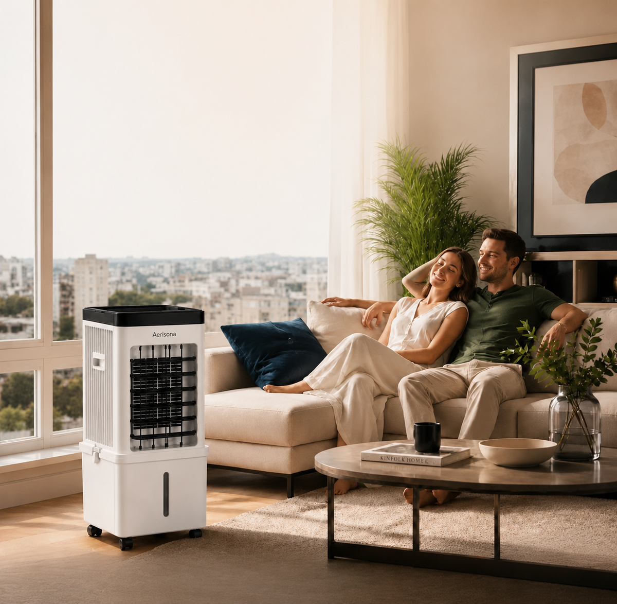 Rafraîchisseur d’air mobile 3-en-1 sans tuyau d’évacuation – refroidisseur par évaporation