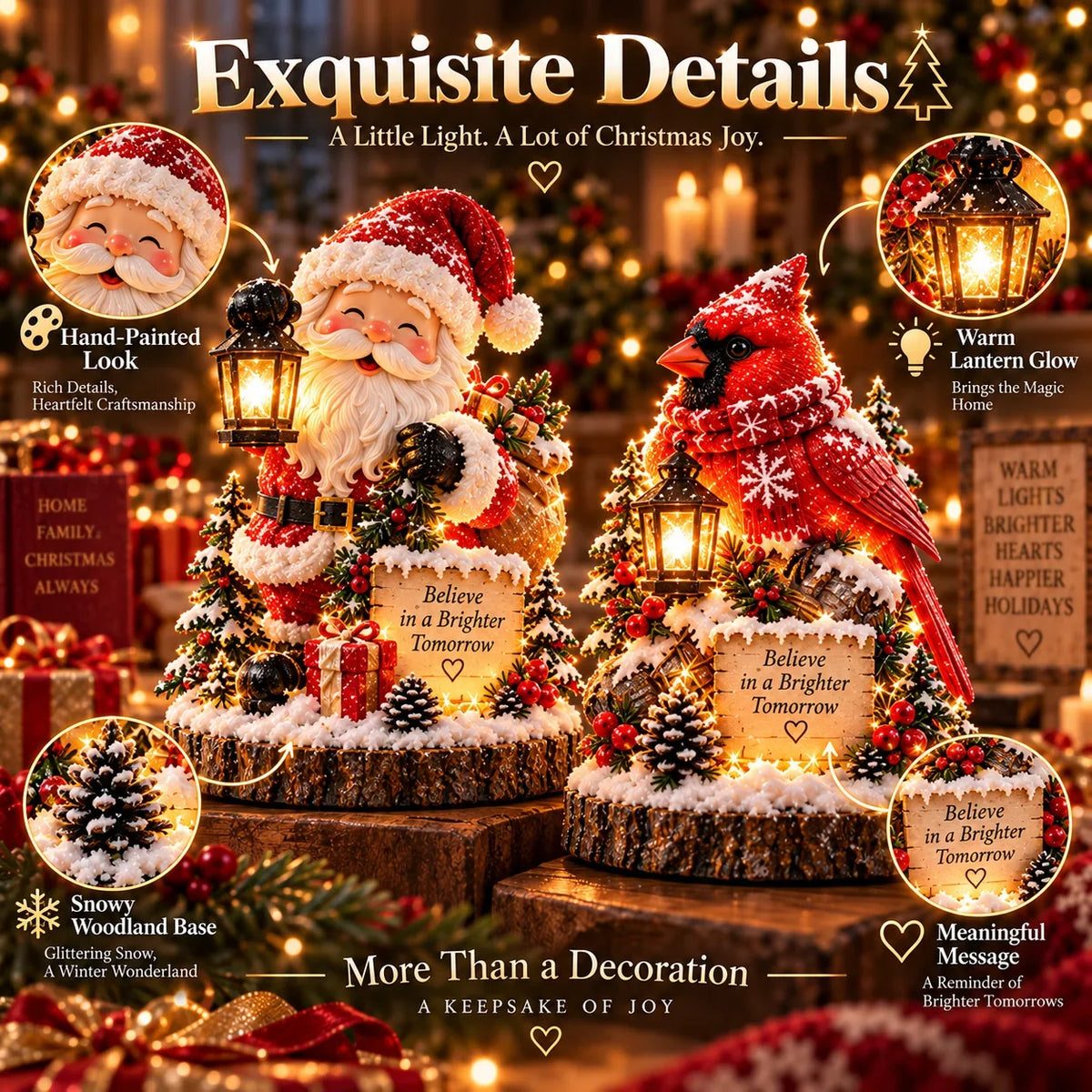 Figurines de Noël 2D, collection de motifs festifs pour la période de Noël