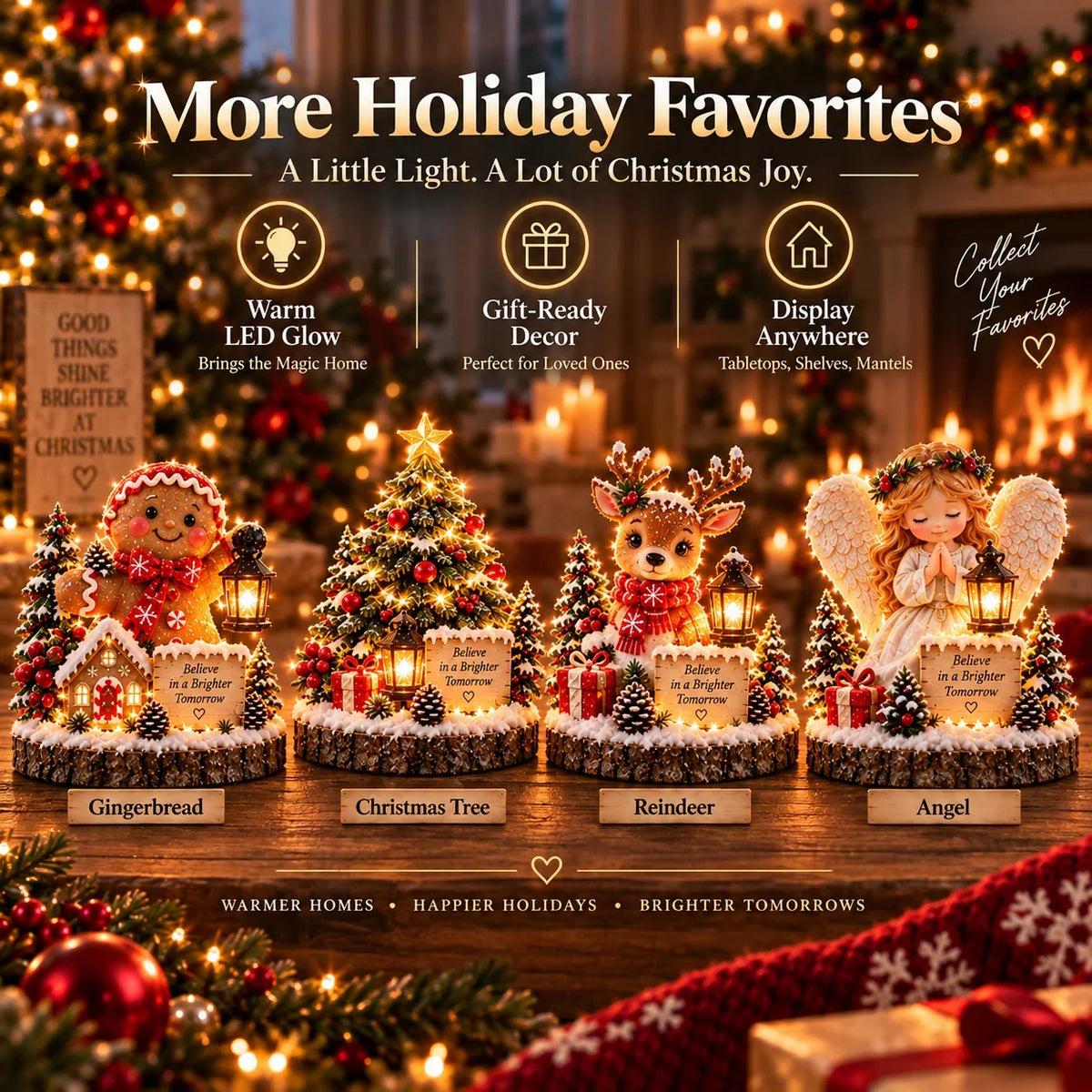 Figurines de Noël 2D, collection de motifs festifs pour la période de Noël