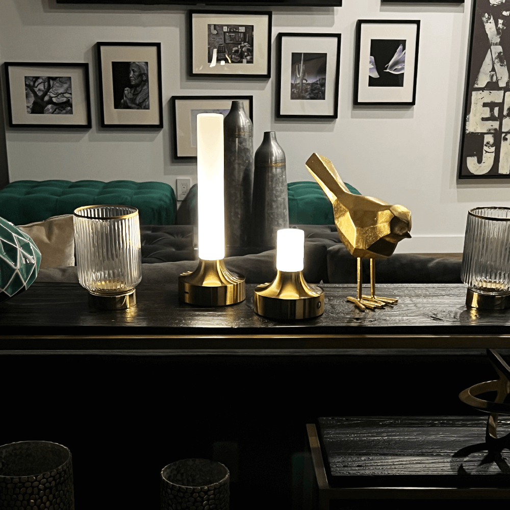 BoruGlow | Lampe de Table Sans Fil – LED Dimmable Étanche Intérieur/Extérieur