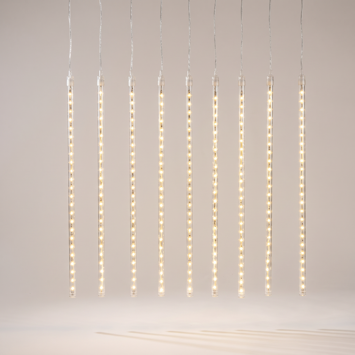 Guirlande LED pluie de météores pour l’extérieur, tubes lumineux étoiles filantes pour arbre et jardin