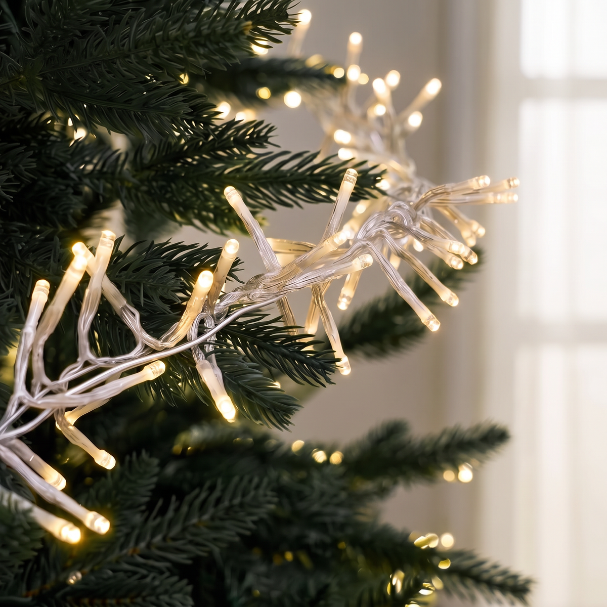 Guirlande lumineuse pour sapin de Noël 2000 LED blanc chaud, spirale flottante avec télécommande