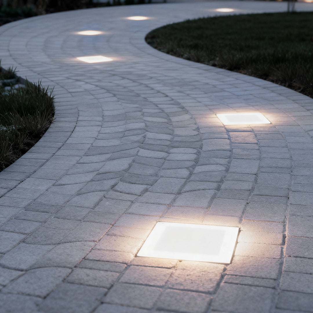 Cube de glace solaire extérieur blanc chaud froid bleu vert IP65 design moderne pour jardin terrasse