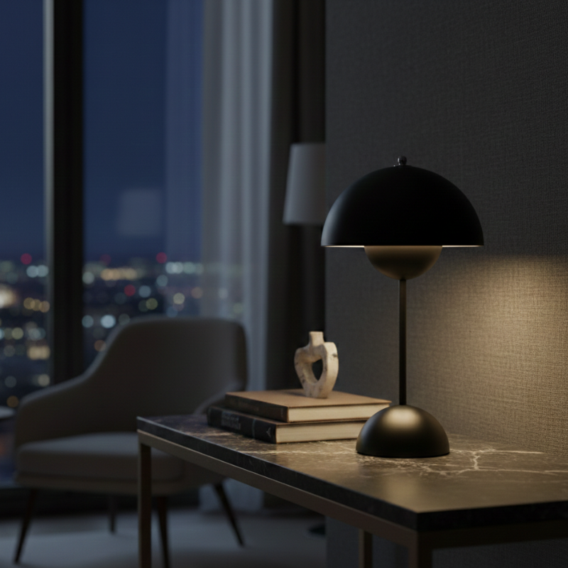 Lampe de table design scandinave FlowerGlow