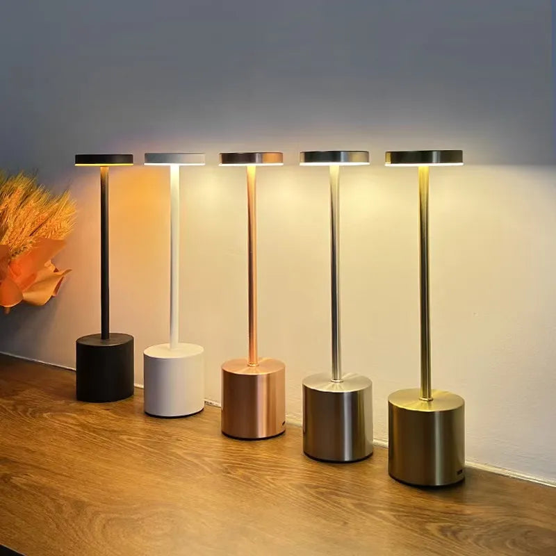 AuraLux – Lampe de Table LED Sans Fil Moderne Réglable pour Salon