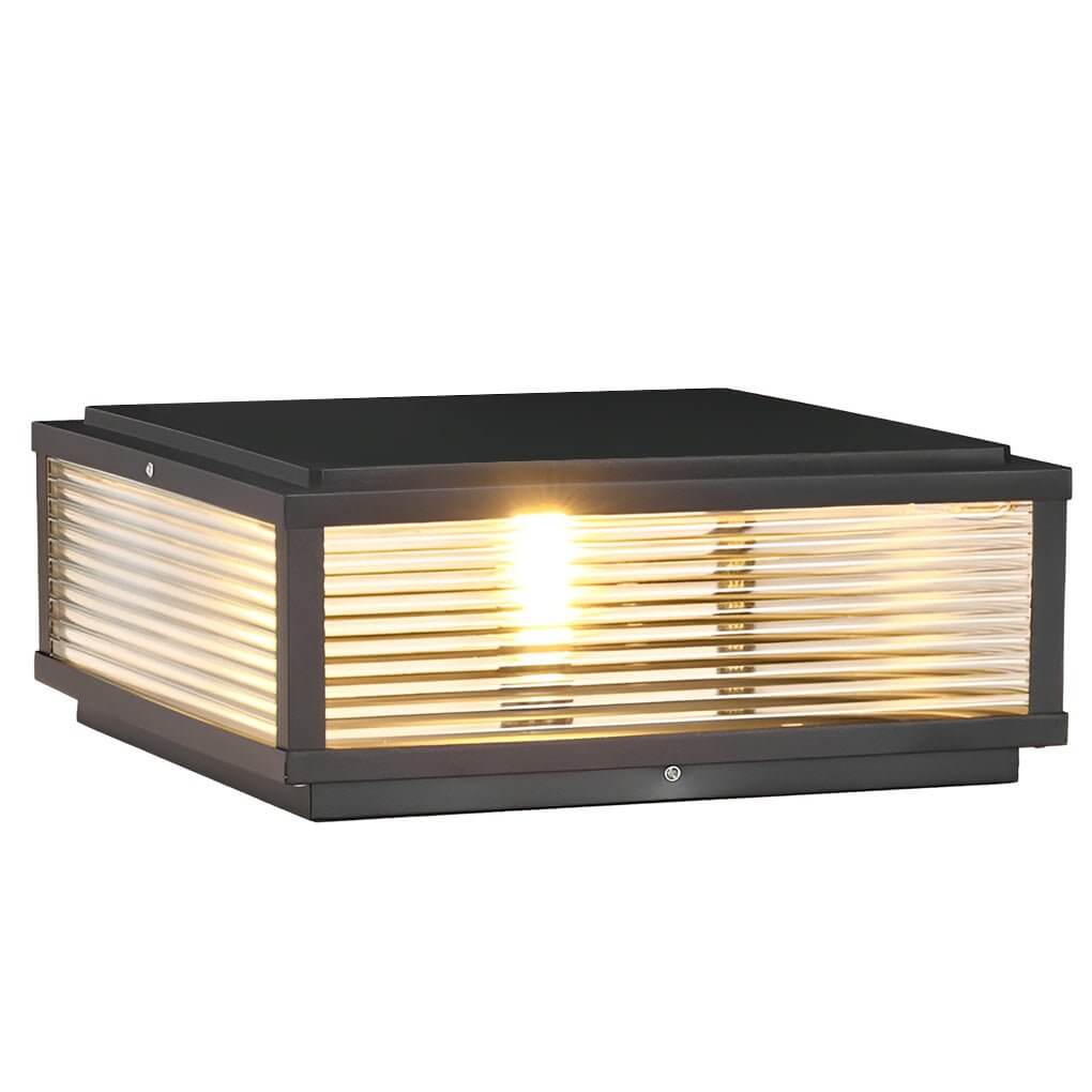 Lampadaire design extérieur LED solaire et filaire blanc chaud étanche moderne décoratif pour jardin